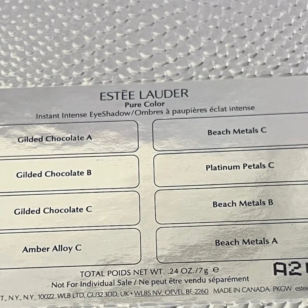 Estee Lauder Beauty-Instant Intense Eyeshadow Palette 8 Color Gold-Full 7g-NEW